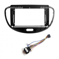 9" Android Player Dashboard Installation Kit for Hyundai i10 2008-2013 with Plug-and-Play Wire Harness
