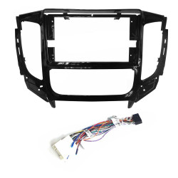 9" Android Player Dashboard Installation Kit for Mitsubishi TRITON Auto Air Cond 2015-2018 with Plug-and-Play Wire Harness