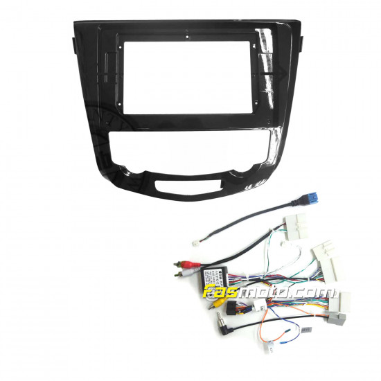 10" Android Player Dashboard Installation Kit for Nissan X-TRAIL 2014-2018 with Plug-and-Play Wire Harness