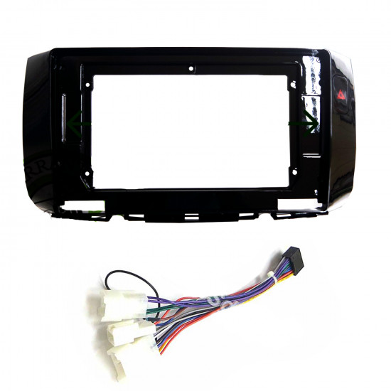 10" Android Player Dashboard Installation Kit - Perodua ALZA 2010-2020 with Hazard Signal (UV Black) with Plug-and-Play Wire Harness