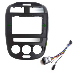 10" Android Player Dashboard Installation Kit - Proton EXORA (Black) with Plug-and-Play Wire Harness
