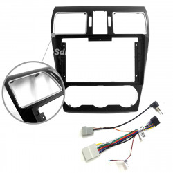 9" Android Player Dashboard Installation Kit for Subaru FORESTER 2013-2019 with Silver Air Cond Edge Trim and Plug-and-Play Wire Harness