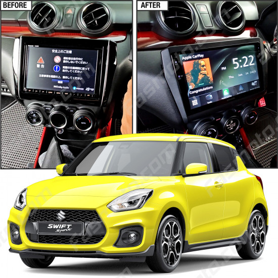10" Android Player Dashboard Installation Kit for Suzuki SWIFT 2018-2023 with Plug-and-Play Wire Harness