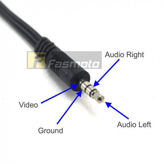 12VOLTS AV Aux 3.5mm jack to RCA Male-to-Male Cable 1 Meter