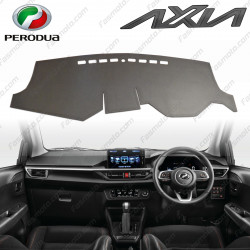 Custom Black Faux Suede Dashboard Cover with Anti-Slip Underside for Perodua AXIA 2023 to 2026