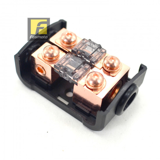 1-to-2 Pure Copper 80A ANL Fuse Distribution Block