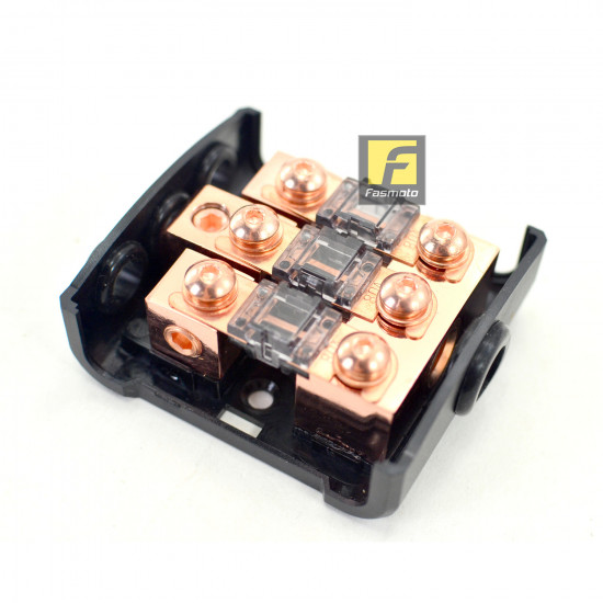 1-to-3 Pure Copper 80A ANL Fuse Distribution Block 1-to-3 Pure Copper 80A ANL Fuse Distribution Block