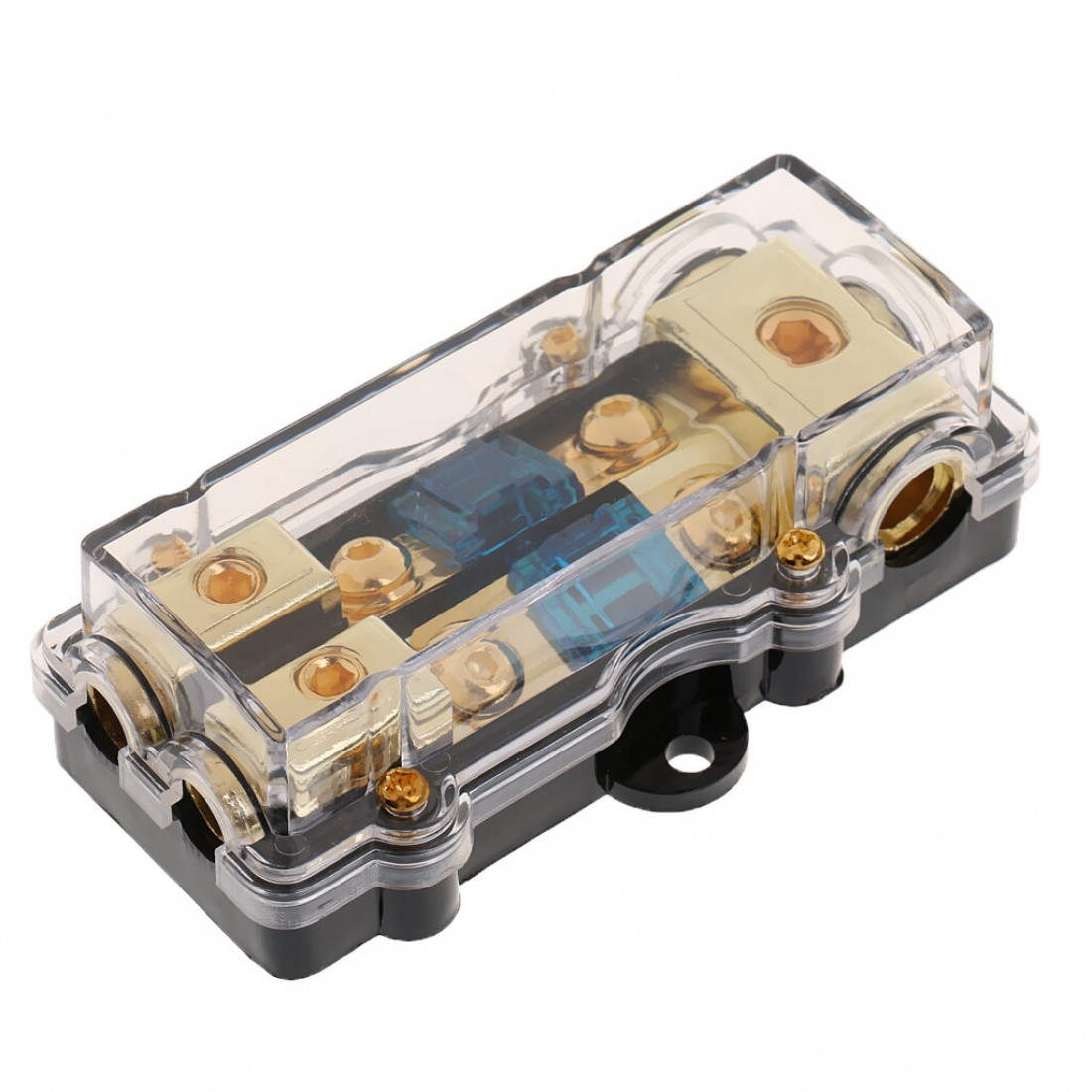 1to2 60A 16.5mm 24K Gold Plated Car Audio Fuse Distribution Block