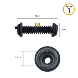 Natural Rubber Door Grommet 2.3cm inner diameter, 4cm outer diameter, 12cm length