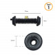 Natural Rubber Door Grommet 2.3cm inner diameter, 4cm outer diameter, 12cm length