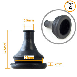 Natural Rubber Grommet for 20mm Hole Diameter and 9mm Wires Clearance Diameter