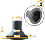 Natural Rubber Grommet for 40mm Hole Diameter and 19mm Wires Clearance Diameter