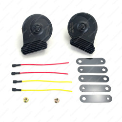 12VOLTS Dual Automotive Snail Horn 410Hz 510Hz (Optional Direct to Battery 12V Relay)
