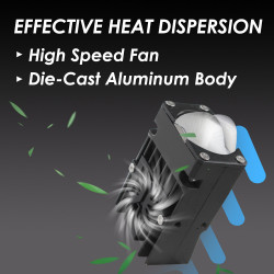 12VOLTS 1" Bi-Focal 6000K IP68 Projector LED for Motorcyles, Cars and Trucks