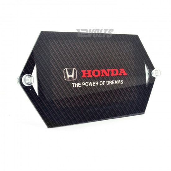 Honda The Power of Dreams Acrylic Road Tax Sticker Holder with Suction Pads