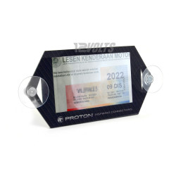 Proton Inspiring Connections Acrylic Road Tax Sticker Holder with Suction Pads