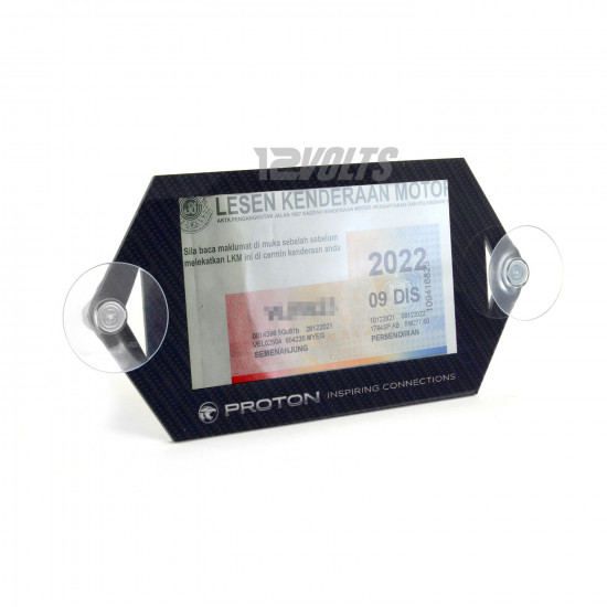 Proton Inspiring Connections Acrylic Road Tax Sticker Holder with Suction Pads Proton Inspiring Connections Acrylic Road Tax Sticker Holder with Suction Pads