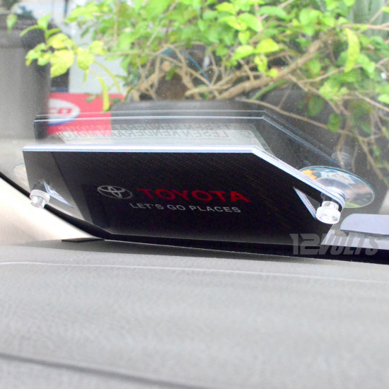 Toyota Gazoo Racing Acrylic Road Tax Sticker Holder with Suction Pads