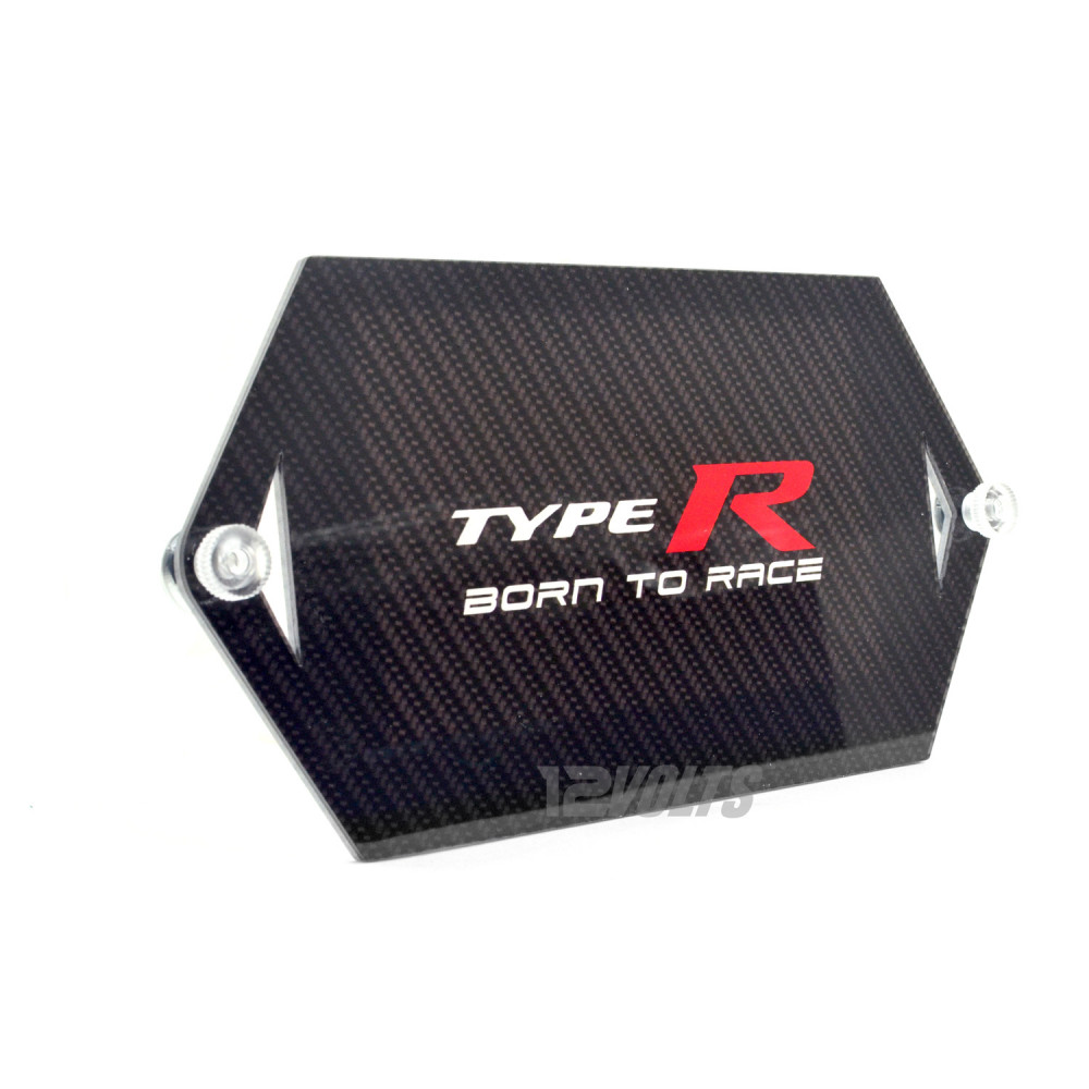 TypeR Born to Race Acrylic Road Tax Sticker Holder with Suction Pads