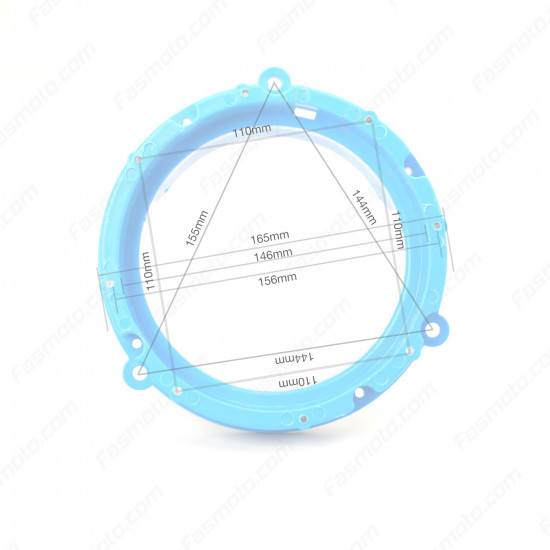 6.5" Speaker Adapter Mount Spacer for Volkswagen Vehicle Models - Type B (1 pair) 6.5" Speaker Adapter Mount Spacer for Volkswagen Vehicle Models - Type B (1 pair)