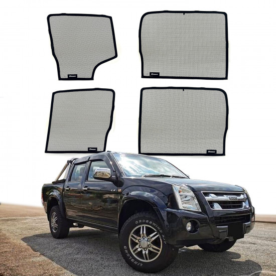 High Quality Made in Malaysia Magnetic Sun Shades for Isuzu D-MAX 1st GEN 2002-2015 (4 pcs)