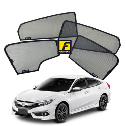 High Quality Made in Malaysia Magnetic Sun Shades for Honda Civic FC Year 2017 to 2020 (4 pcs)