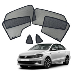 High Quality Made in Malaysia Magnetic Sun Shades for Volkswagen POLO 5th GEN VENTO 2015-2020 (6 pcs)