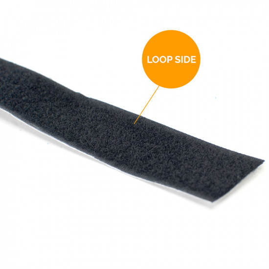 Self Adhesive Black Velcro Tape (Hook and Loop) 25mm (1 inch)