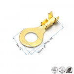 6.41mm Eyelet Ring Wire Cable Terminal 0.8mm Thickness (Pack of 10)