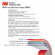 3M VHB 5608 (Very High Bonding) High Temperature Double Sided Tape 10mm width, 33 meter length
