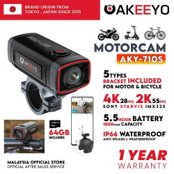 AKEEYO AKY-710S 2K Front Motorcycle Bike Motorcam WiFi App 64GB Memory included