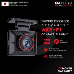 AKEEYO AKY-P1 Single-Channel FHD Dash Cam Built-in WiFi App 32GB Memory included