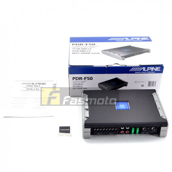 Alpine PDR-F50 PDR Series Class-D 4 Channel Amplifier 85W RMS x 4 at 4 ohms