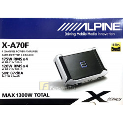 Alpine X-A70F X Series Class-D 4 Channel Amplifier 120W RMS x 4 at 4 ohms
