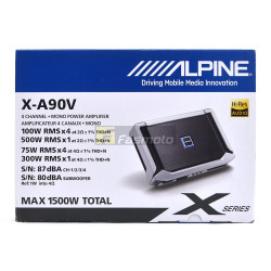 Alpine X-A90V X Series Class-D 5 Channel Amplifier 75W RMS x 4 + 300W x 1 at 4 ohms
