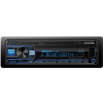Alpine UTE-73EBT Single DIN Bluetooth USB Aux Car Stereo Receiver (No CD)