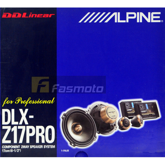 Alpine DLX-Z17PRO 6.5" DDLinear Professional Car Component Speakers 50W RMS