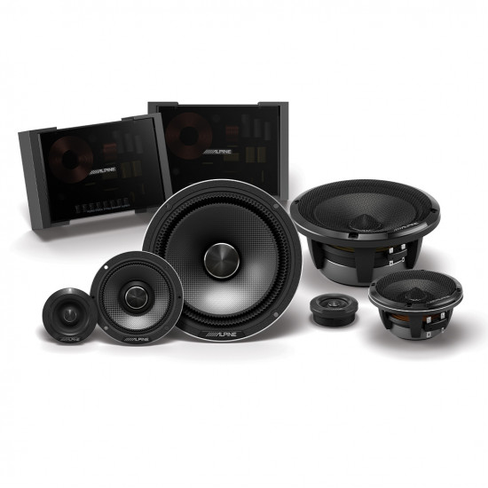 Alpine Status HDZ-653S 6.5 inch Hi-Res Audio Toyota OEM 3-way Component Speaker 100W RMS 300W Peak Power