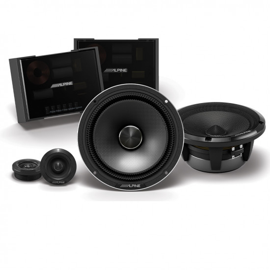 Alpine Status HDZ-65CS 6.5 inch Hi-Res Audio Toyota OEM 2-way Component Speaker 100W RMS 300W Peak Power