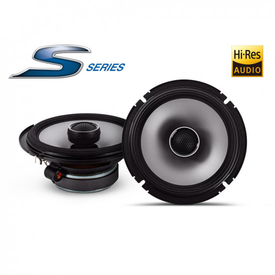 Alpine S2-S65 S Series Hi-Res Audio 6.5" (16.5cm) 2-Way Coaxial Speaker Set 80W RMS 240W Peak Power