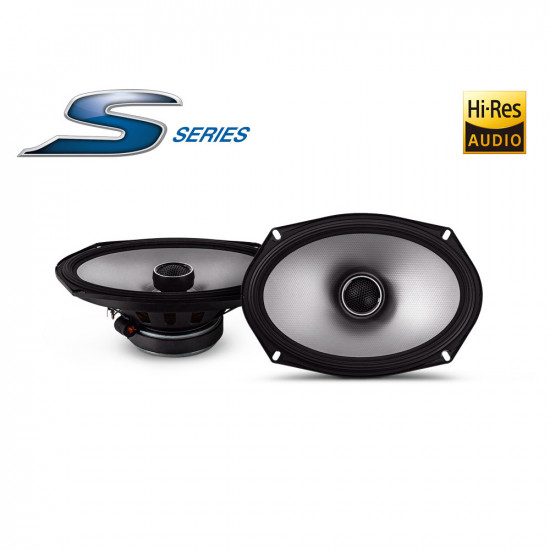 Alpine S2-S69 S Series Hi-Res Audio 6" x 9" (16cm x 24cm) 2-Way Coaxial Speaker Set 85W RMS 260W Peak Power