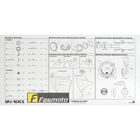 Alpine SPJ-161CS Type-J 6 inch 2 Way Component Car Speakers 50W RMS Alpine SPJ-161CS Type-J 6 inch 2 Way Component Car Speakers 50W RMS
