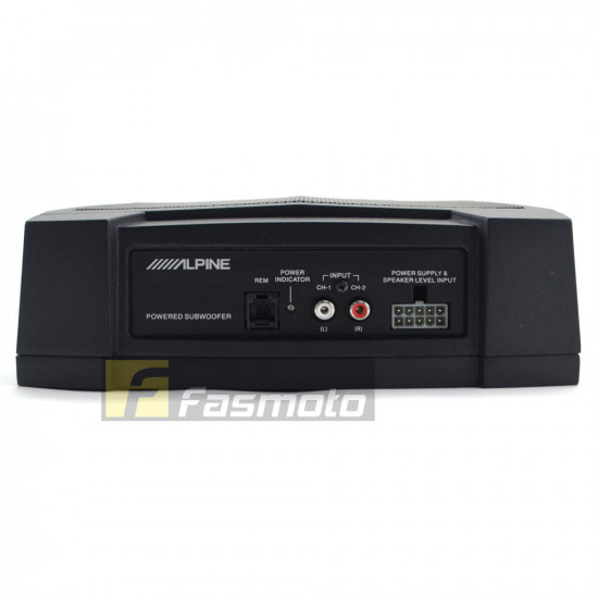 Alpine PWE-V80 Car 8 inch Powered Enclosed Active Subwoofer