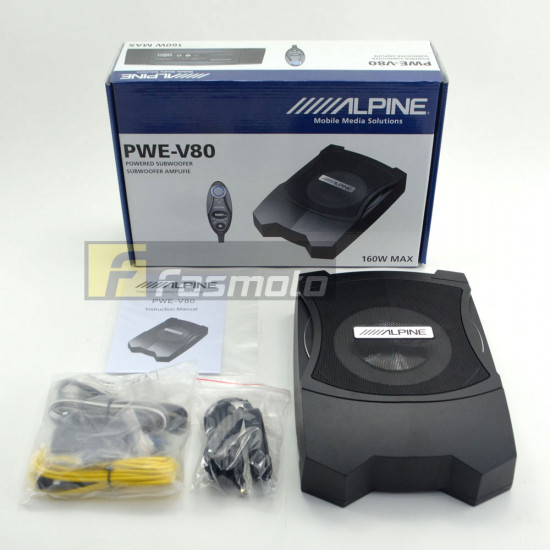 Alpine PWE-V80 Car 8 inch Powered Enclosed Active Subwoofer