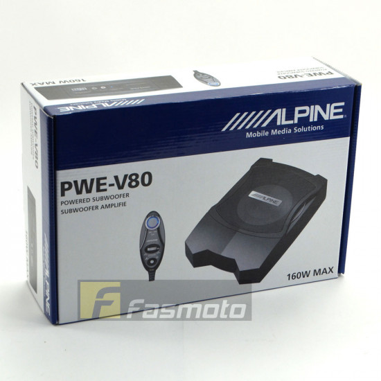 Alpine PWE-V80 Car 8 inch Powered Enclosed Active Subwoofer