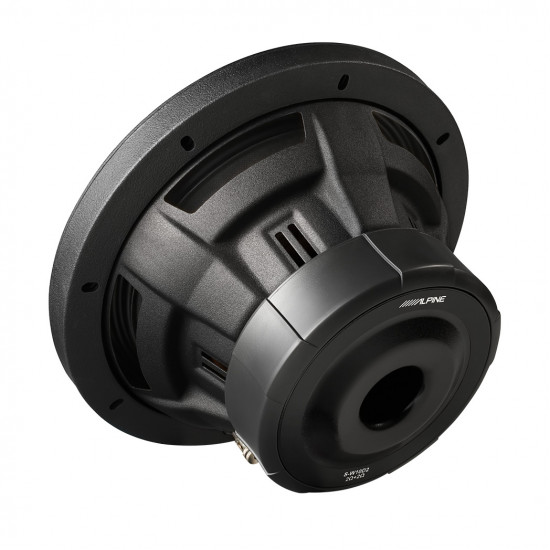 Alpine S-W10D2 S-Series 10 inch Subwoofer with Dual (2ohm + 2ohm) Voice Coils 600W RMS