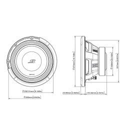 Alpine S2-W10D2 S-Series 10 inch Subwoofer with Dual (2ohm + 2ohm) Voice Coils 600W RMS