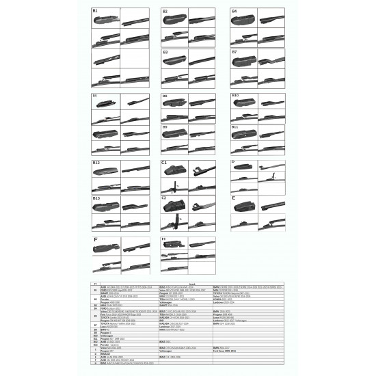 ATOHM Multi-Adapter Silicone Wiper Blade suitable for various type wiper arm attachment