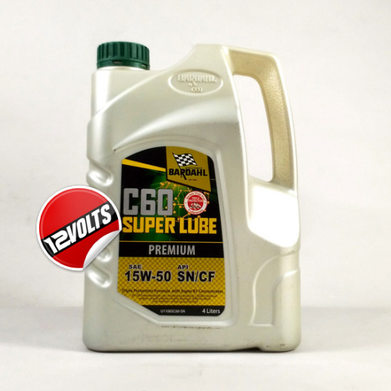 Bardahl C60 Mineral Engine Oil SAE 15W50 SN/CF w/ Super B1 Bardahl C60 Mineral Engine Oil SAE 15W50 SN/CF w/ Super B1