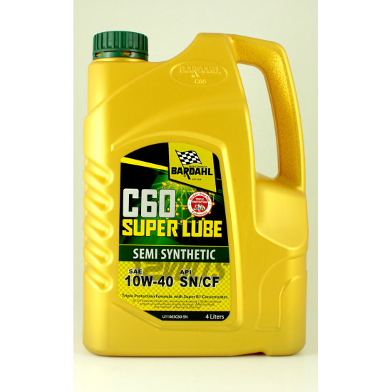 Bardahl C60 Semi Synthetic Engine Oil SAE 10W40 SN/CF w/ Super B1